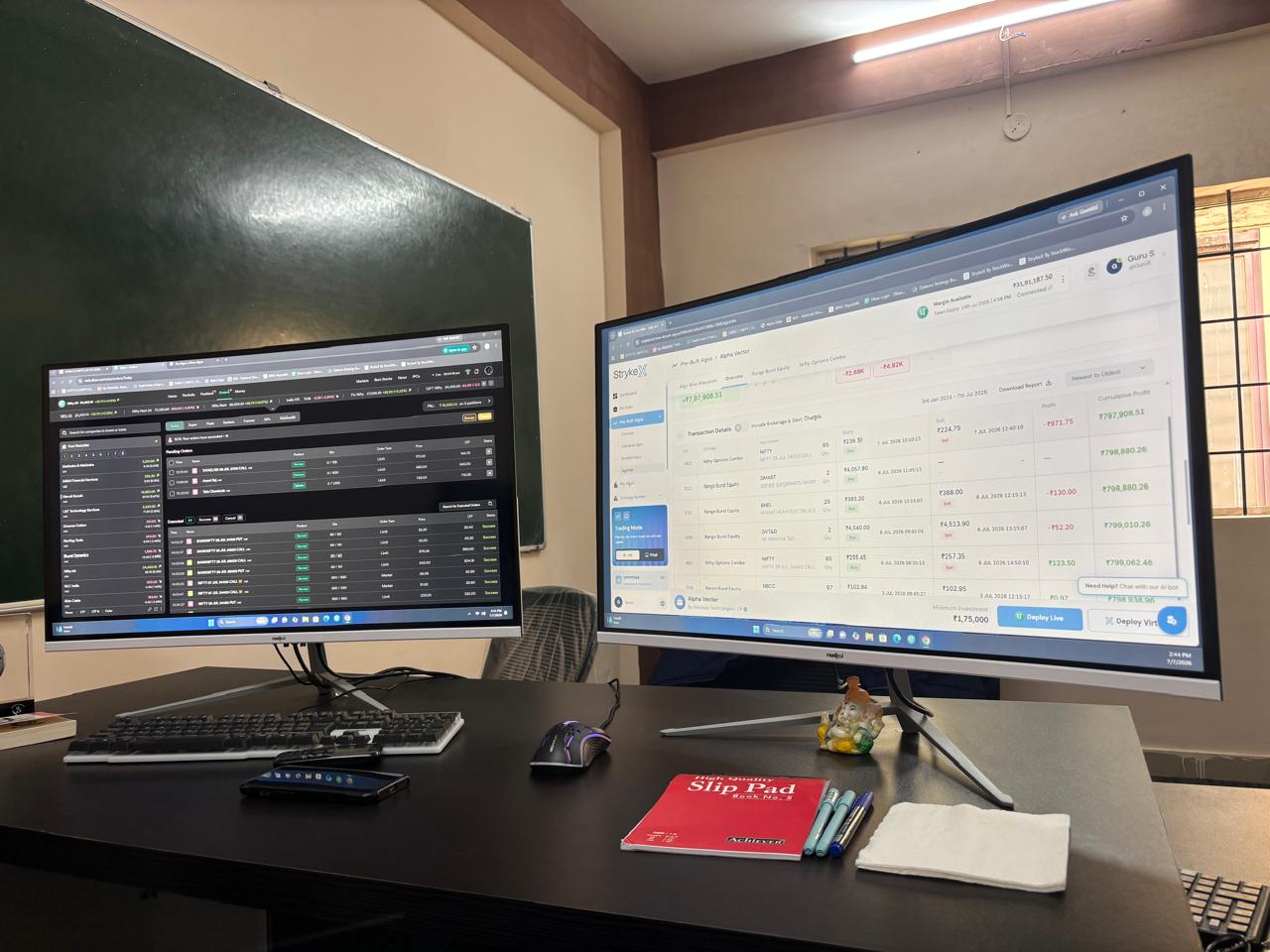 Algorithmic Trading & Analytics Dashboard Workstation